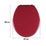 Assento Vaso Sanitário Oval Almofadado Vermelho + Lixeira Vermelha 8l com Tampa Click - 2