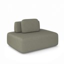Ver imagem 2 de Sofá Ilha Sala de Estar Modulado Dakota 142cm Encosto Almofada Solta Veludo Castor G33 - Gran Belo
