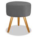 Ver imagem 1 de Puff Puf Para Sala De Estar E Quarto Cinza Top 50 Cm Altura