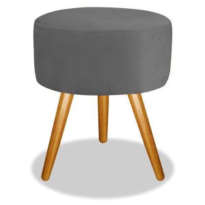 Puff Puf Para Sala De Estar E Quarto Cinza Top 50 Cm Altura