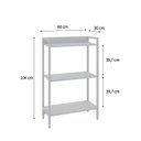 Ver imagem 4 de Estante para Livros Industrial 3 Prateleiras 104cmx60cm Active Yescasa