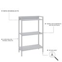 Ver imagem 5 de Estante para Livros Industrial 3 Prateleiras 104cmx60cm Active Yescasa