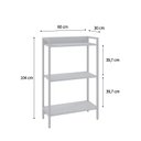 Ver imagem 4 de Estante de Livros Industrial 60CMX104CM 3 Prateleiras Active Yescasa Branco/Chess