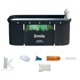 Banheira Ofurô Dobrável Portátil Retangular PVC Com Encosto Inflável Smile VG+ - 5