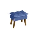 Ver imagem 3 de Kit 2 Poltronas Decorativas Opala e Puff Opala Suede Azul Marinho Su Decor