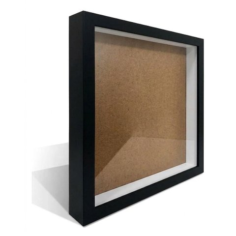 Moldura Quadro Cofre Porta Objetos 3cm 25x25cm