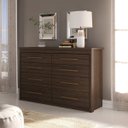 Ver imagem 1 de Cômoda para Quarto 8 Gavetas Elegance Marrom/Capuccino Wood