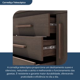Cômoda 8 Gavetas 94,6x135cm Elegance - 4