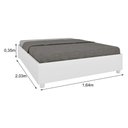 Ver imagem 4 de Cama Queen para Colchão 158x198cm Multimóveis CR35457 Neve