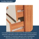 Ver imagem 4 de Cômoda para Quarto 5 Gavetas Elegance Marrom/Freijó/Off-White