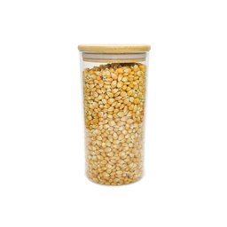 Pote de Vidro com Tampa de Bambu Redondo - Oikos - 3