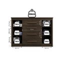 Ver imagem 6 de Cômoda para Quarto 2 Portas 4 Gavetas Elegance Marrom/Capuccino Wood