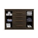 Ver imagem 3 de Cômoda para Quarto 2 Portas 4 Gavetas Elegance Marrom/Capuccino Wood