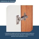 Ver imagem 6 de Cômoda para Quarto 2 Portas 4 Gavetas Elegance Marrom/Freijó/Off-White