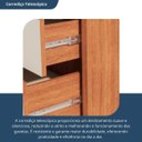 Ver imagem 7 de Cômoda para Quarto 2 Portas 4 Gavetas Elegance Marrom/Freijó/Off-White