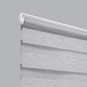 Ver imagem 2 de Persiana Zebra Rolo Dupla 160x160 Cinza Linho Moderna