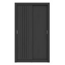 Ver imagem 3 de Guarda Roupa Solteiro 2 Portas Darvi 2 Gavetas Carraro Ripado Preto Touch