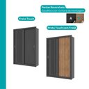 Ver imagem 4 de Guarda Roupa Solteiro 2 Portas Darvi 2 Gavetas Carraro Ripado Preto Touch