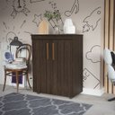Ver imagem 1 de Armário Multiuso Escritório 2 Portas 2 Prateleiras Advantage Marrom/Capuccino Wood