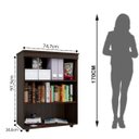 Ver imagem 4 de Armário Multiuso Escritório 2 Portas 2 Prateleiras Advantage Marrom/Capuccino Wood