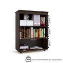 Ver imagem 5 de Armário Multiuso Escritório 2 Portas 2 Prateleiras Advantage Marrom/Capuccino Wood