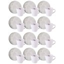 Ver imagem 1 de Conjunto 12 Xícaras e Pires Porcelana 200ml Floralis Tramontina Branco Chá Café