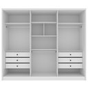 Ver mais imagens de Guarda Roupa Casal 100% MDF 6 Portas 6 Gavetas Estrela 274cm Yescasa Branco/Neve