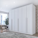 Ver imagem 1 de Guarda Roupa Casal 100% MDF 6 Portas 6 Gavetas Estrela 274cm Yescasa Branco/Neve