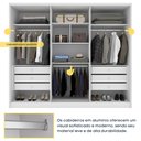 Ver imagem 3 de Guarda Roupa Casal 100% MDF 6 Portas 6 Gavetas Estrela 274cm Yescasa