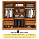 Ver imagem 4 de Guarda Roupa Casal 100% MDF 6 Portas 6 Gavetas Estrela 274cm Yescasa Bege/Cinamomo