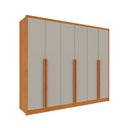 Ver imagem 2 de Guarda Roupa Casal 100% MDF 6 Portas 6 Gavetas Estrela 274cm Yescasa Bege/Cinamomo