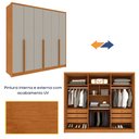 Ver mais imagens de Guarda Roupa Casal 100% MDF 6 Portas 6 Gavetas Estrela 274cm Yescasa