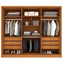 Ver imagem 4 de Guarda Roupa Casal 100% MDF 6 Portas 6 Gavetas Estrela 274cm Yescasa Bege/Cinamomo/Off White