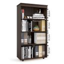 Ver imagem 5 de Armário Multiuso Escritório 2 Portas 3 Prateleiras Advantage Marrom/Capuccino Wood