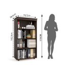 Ver imagem 4 de Armário Multiuso Escritório 2 Portas 3 Prateleiras Advantage Marrom/Capuccino Wood