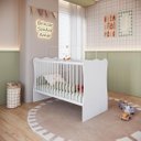 Ver imagem 4 de Berço Infantil Plasbaby 133,5x91,5cm com Protetor Branco Bs1300