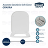 Assento Vaso Sanitário Quadrado Soft Close Modelo Quadra Smart Depot para Deca Rocca Debba Gap Loren - 6