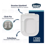 Assento Vaso Sanitário Quadrado Soft Close Modelo Quadra Smart Depot para Deca Rocca Debba Gap Loren - 5