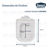 Assento Vaso Sanitário Quadrado Soft Close Modelo Quadra Smart Depot para Deca Rocca Debba Gap Loren - 7