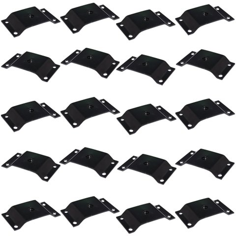 Kit 20 Chapinhas Chapa Elevada Fixação Pés Palito Rosca 5/16 Preto