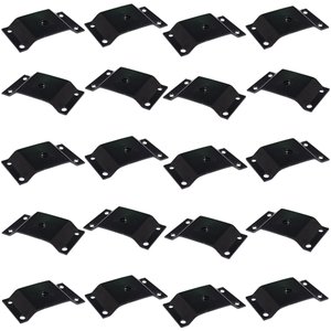 Kit 20 Chapinhas Chapa Elevada Fixação Pés Palito Rosca 5/16 Preto