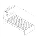 Ver imagem 3 de Cama de Solteiro em MDP/MDF Barcelona Branco/Preto
