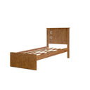 Ver imagem 2 de Cama de Solteiro em MDP/MDF Barcelona Marrom/Nature