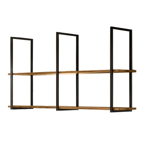 Prateleira Decorativa Industrial Multiuso Wire Plus com 2 Tampos BP 15mm Demolição - Desk Design