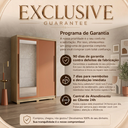 Ver imagem 5 de Guarda-Roupa Doha Intense Solteiro com Espelho MDF 2 Portas de Correr Espaçoso Dormitório Elegante:N