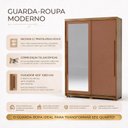 Ver imagem 2 de Guarda-Roupa Doha Intense Solteiro com Espelho MDF 2 Portas de Correr Espaçoso Dormitório Elegante:N