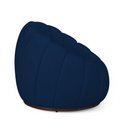 Ver imagem 3 de Poltrona Decorativa Orgânica Fixa com Puff Nuvem Boucle Azul com Apoio para Os Pés Loja Sheep