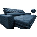 Ver imagem 4 de Sofá Retrátil e Reclinável 2.75m Molas Ensacadas Cama inBox Spazus com Bordado 3D Velusoft Azul