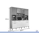 Ver imagem 3 de Cozinha Compacta Diamante 8 Portas 2 Gav Cinamomo/Offwh MGM