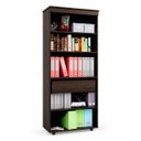 Ver imagem 3 de Armário Multiuso Escritório 2 Porta 4 Prateleiras 1 Gaveta Advantage Marrom/Capuccino Wood